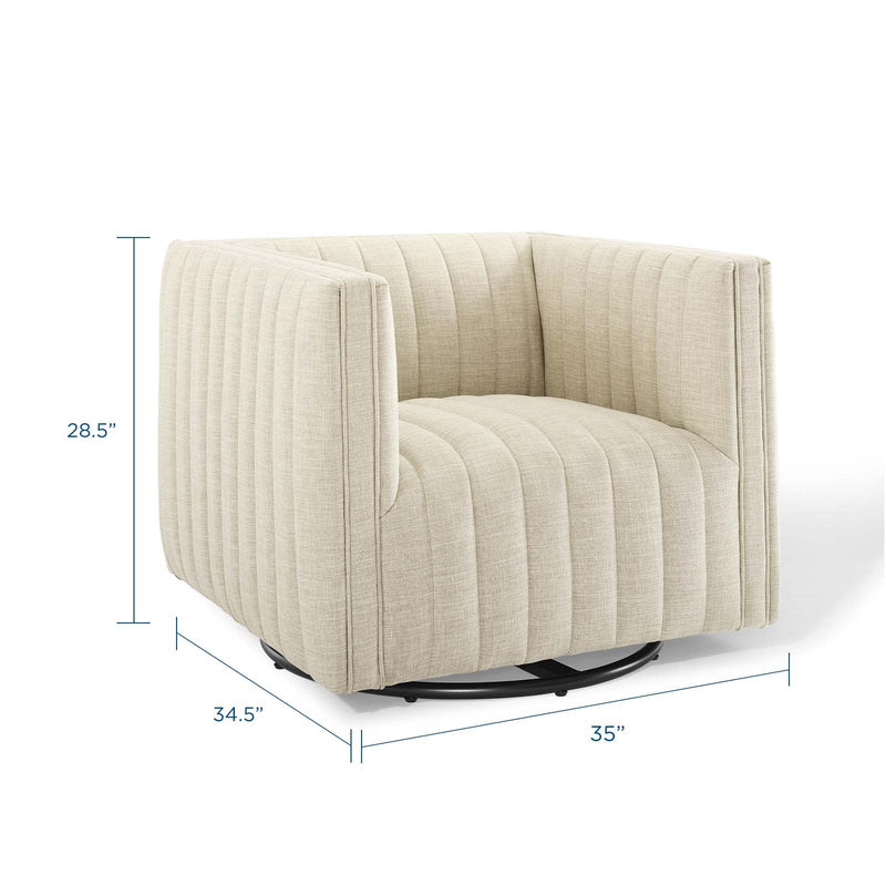 Legacy Tufted Swivel Upholstered Armchair
