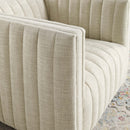 Legacy Tufted Swivel Upholstered Armchair