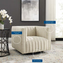 Legacy Tufted Swivel Upholstered Armchair