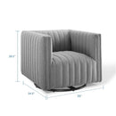 Legacy Tufted Swivel Upholstered Armchair