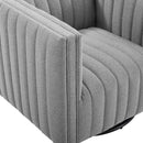 Legacy Tufted Swivel Upholstered Armchair