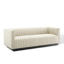 Legacy Tufted Upholstered Fabric Sofa