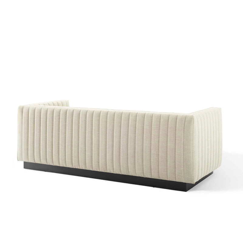 Legacy Tufted Upholstered Fabric Sofa