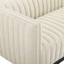 Legacy Tufted Upholstered Fabric Sofa