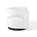 Luke Cutaway Performance Velvet Swivel Armchair