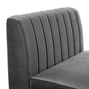 Arianna Channel Tufted Performance Velvet Armless Chair