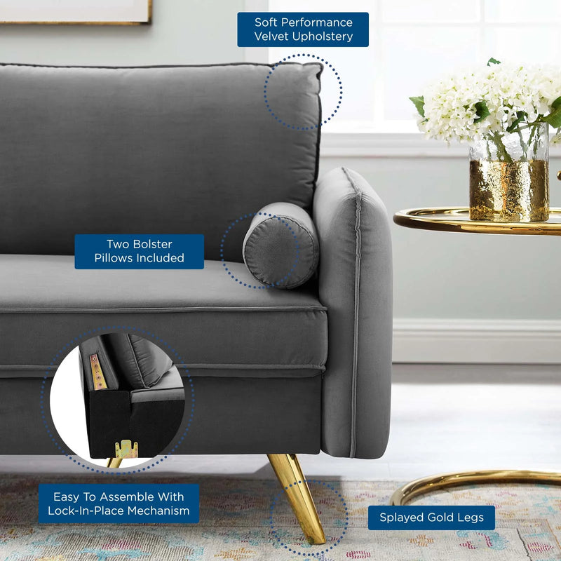 Dominik Performance Velvet Sofa