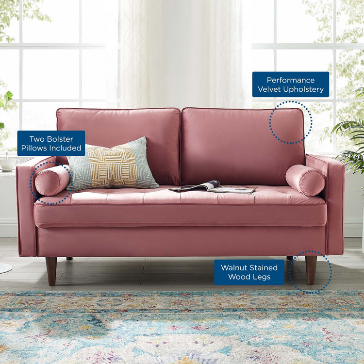 Cannon Performance Velvet Loveseat