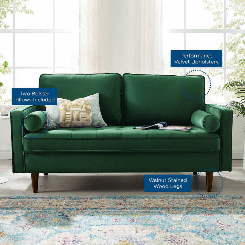 Cannon Performance Velvet Loveseat