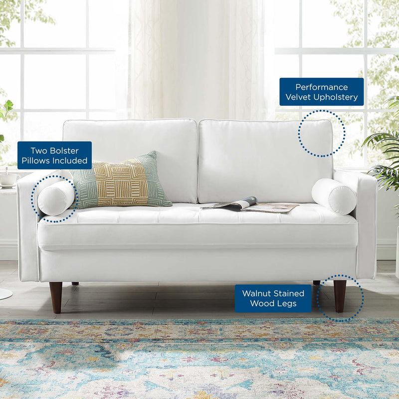 Cannon Performance Velvet Loveseat