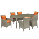 Lilianna 7 Piece Outdoor Patio Wicker Rattan Dining Set