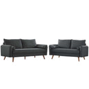 Dominik Upholstered Fabric Sofa and Loveseat Set