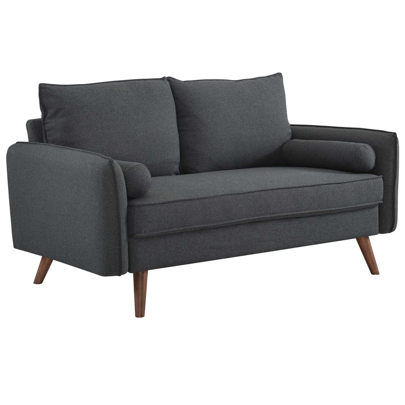 Dominik Upholstered Fabric Sofa and Loveseat Set