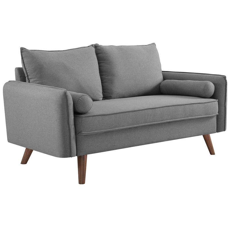 Dominik Upholstered Fabric Sofa and Loveseat Set