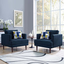 April Upholstered Fabric Armchair Set of 2