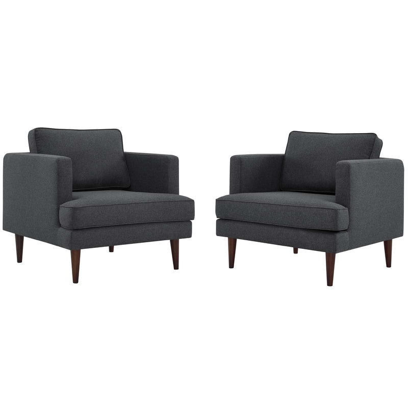 April Upholstered Fabric Armchair Set of 2