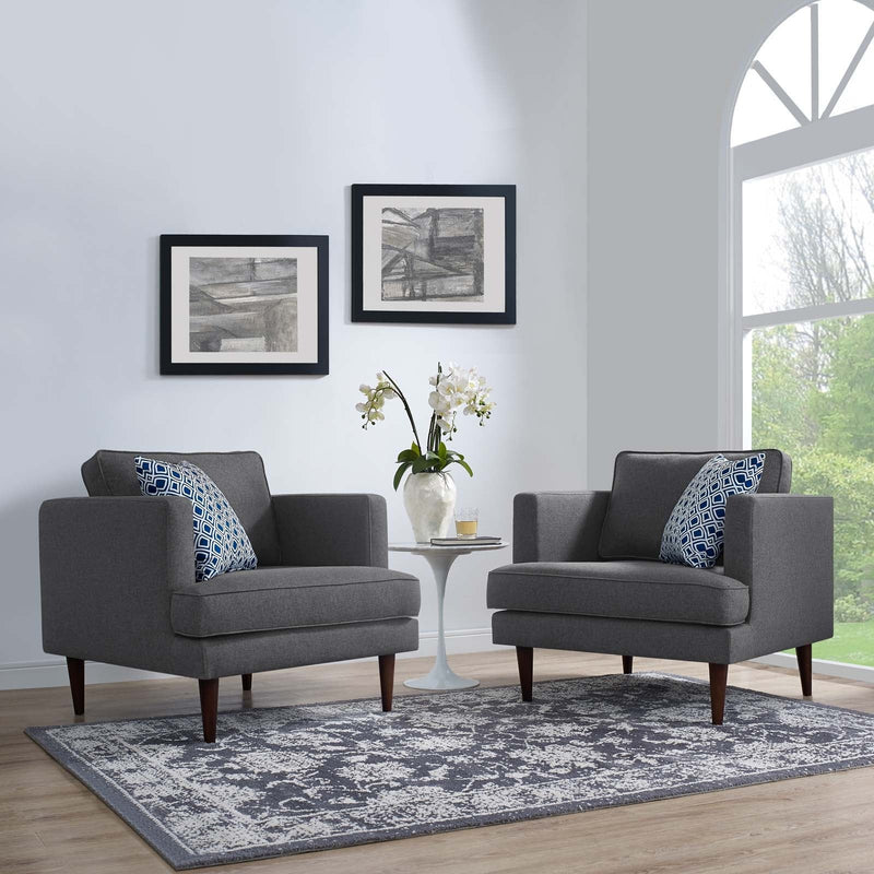 April Upholstered Fabric Armchair Set of 2
