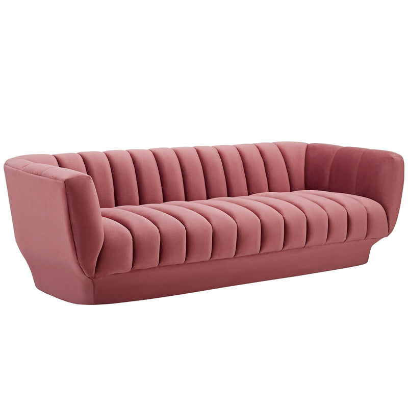 Cayson Vertical Channel Tufted Performance Velvet 3 Piece Set