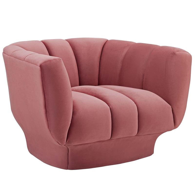 Cayson Vertical Channel Tufted Performance Velvet 3 Piece Set