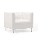 Mila Channel Tufted Performance Velvet Armchair