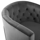 Jamal Tufted Performance Velvet Swivel Armchair
