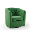 Jamal Tufted Performance Velvet Swivel Armchair