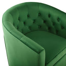 Jamal Tufted Performance Velvet Swivel Armchair