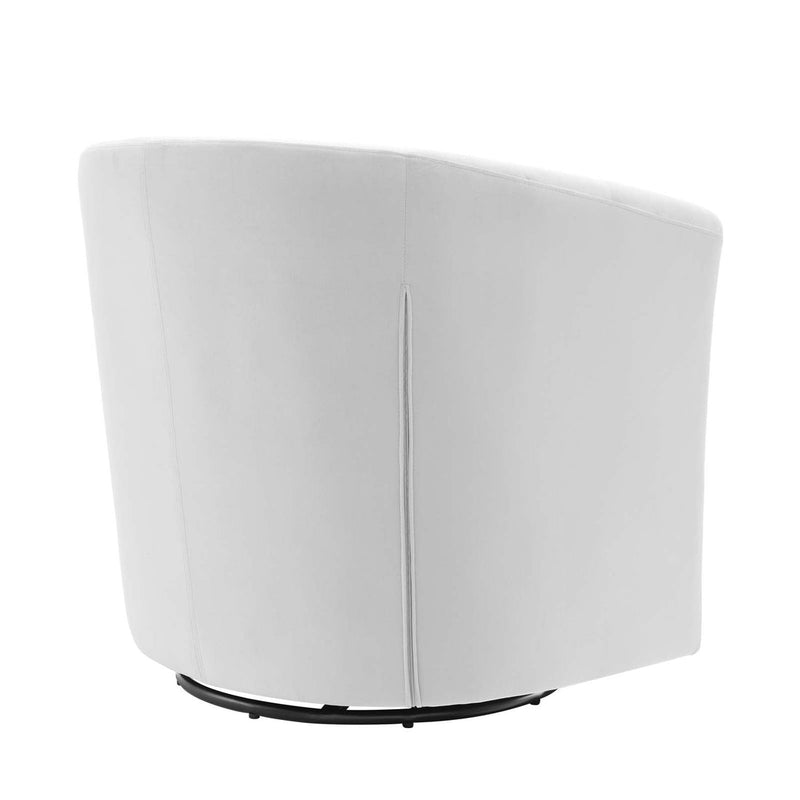 Jamal Tufted Performance Velvet Swivel Armchair
