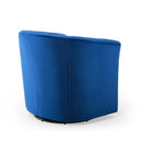 Jamal Tufted Performance Velvet Swivel Armchair