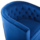 Jamal Tufted Performance Velvet Swivel Armchair