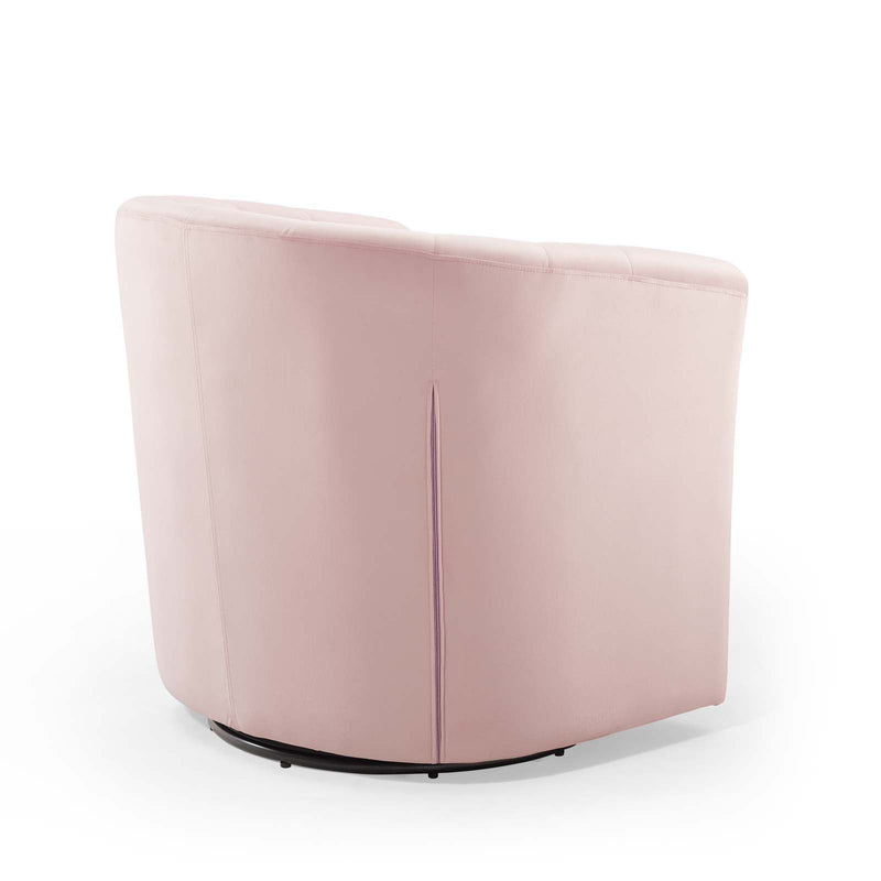 Jamal Tufted Performance Velvet Swivel Armchair