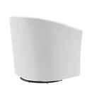 Jamal Performance Velvet Swivel Armchair