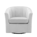 Jamal Performance Velvet Swivel Armchair