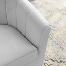 Jamal Performance Velvet Swivel Armchair