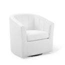 Jamal Performance Velvet Swivel Armchair