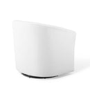 Jamal Performance Velvet Swivel Armchair