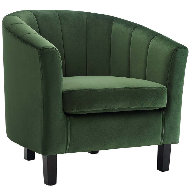 Jamal Channel Tufted Performance Velvet Armchair Set of 2