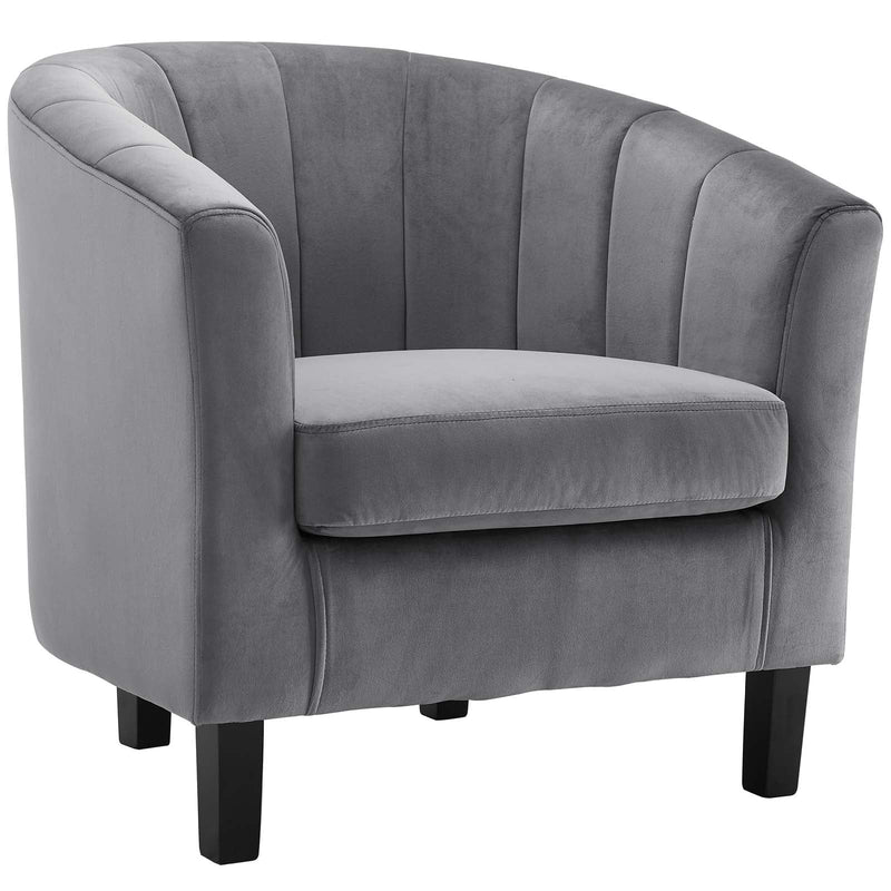 Jamal Channel Tufted Performance Velvet Armchair Set of 2
