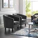 Jamal Channel Tufted Performance Velvet Armchair Set of 2