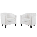 Jamal Channel Tufted Performance Velvet Armchair Set of 2