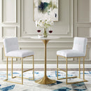 Joseph Gold Stainless Steel Performance Velvet Dining Chair