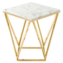 Jessie Gold Metal Stainless Steel End Table