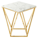 Jessie Gold Metal Stainless Steel End Table