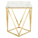Jessie Gold Metal Stainless Steel End Table