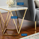 Jessie Gold Metal Stainless Steel End Table