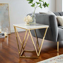 Jessie Gold Metal Stainless Steel End Table