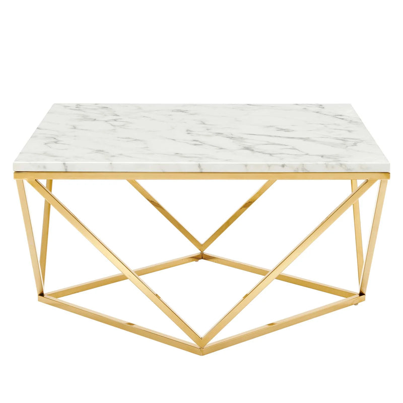 Jessie Gold Metal Stainless Steel Coffee Table
