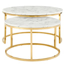 Adelaide Artificial Marble Nesting Coffee Table