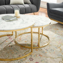 Adelaide Artificial Marble Nesting Coffee Table