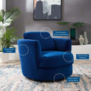 Everest Performance Velvet Swivel Armchair